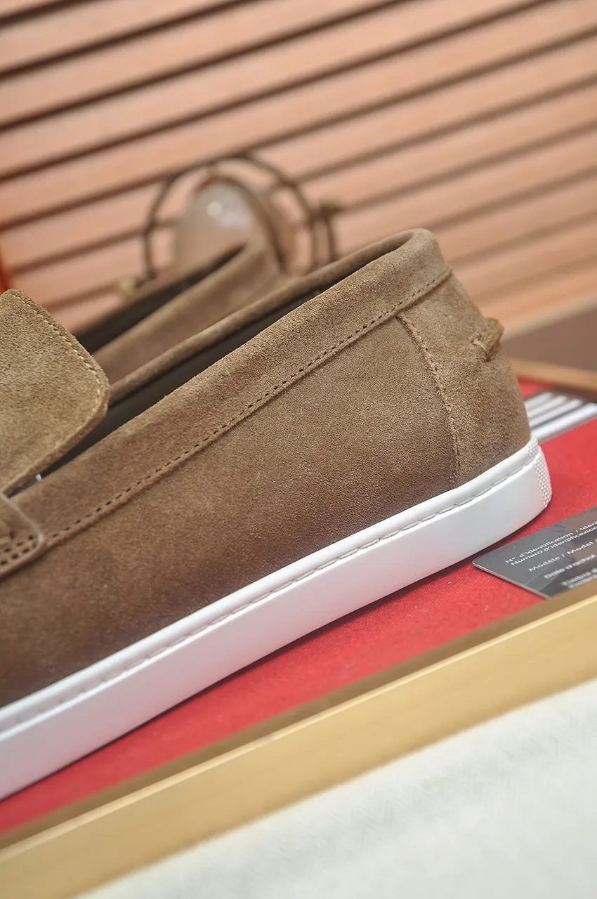 Men's Men's Shoes💰560💶[[HERMES]] (High-end Niuli) New 🍀 HERMES - top version of Hermès classic casual leather shoes! Made of imported original cowhide, the inner top layer is comfortable cowhide lining! Original wear-resistant rubber outsole! High quality products! Code number 39-45 (45 customized)